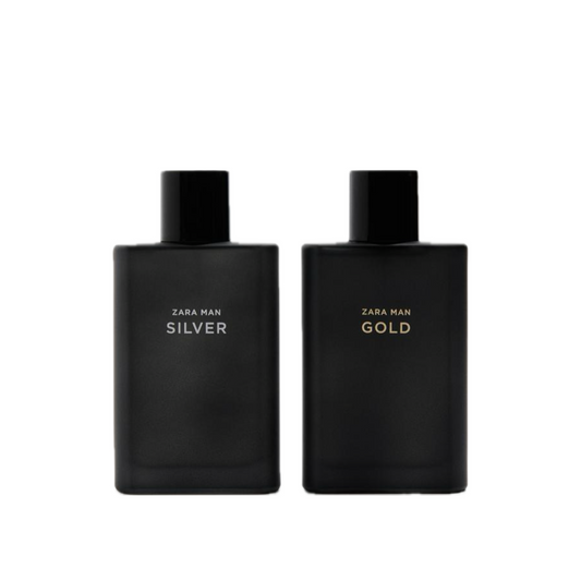 Zara Man Silver + Zara Man Gold Eau De Toilette Set